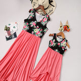 Family Matching Parent-child Digital Print Dress