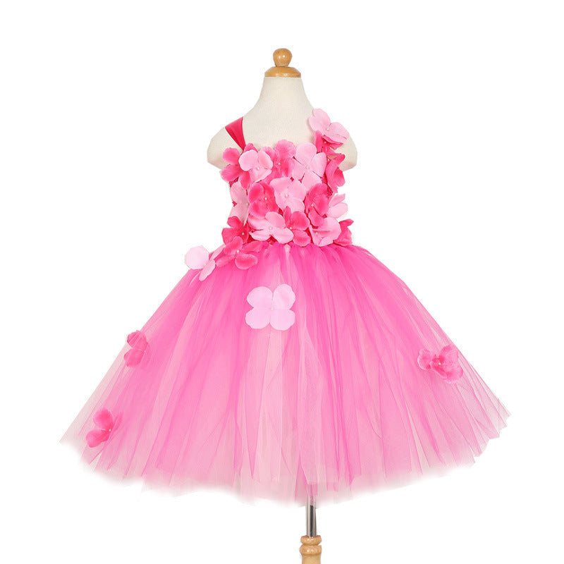 Kid Baby Girls Tutu Flowers Birthday Masquerade Party Unicorn Dresses