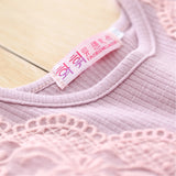 2-8T Kid Baby Girl Lace Long Sleeves Dresses