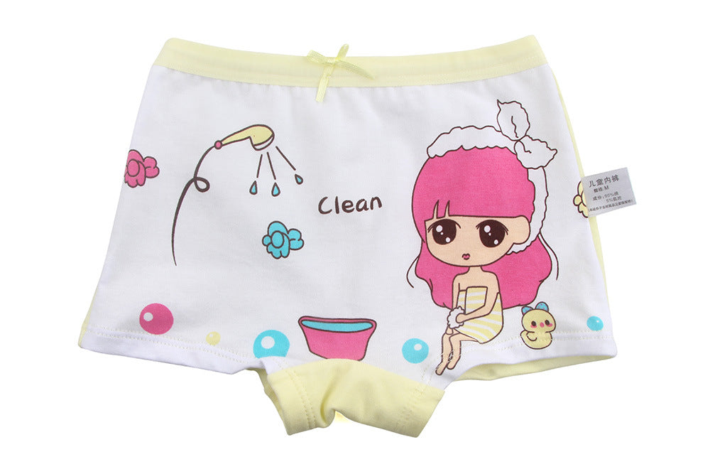 Kid Girl Cartoon Pattern Cotton Softwear Briefs Underwear 5 Packs