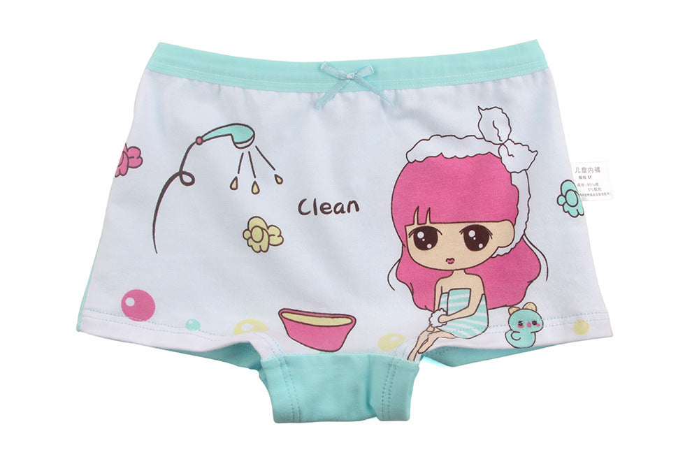 Kid Girl Cartoon Pattern Cotton Softwear Briefs Underwear 5 Packs