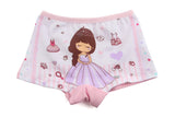 Kid Girl Cartoon Pattern Cotton Softwear Briefs Underwear 5 Packs