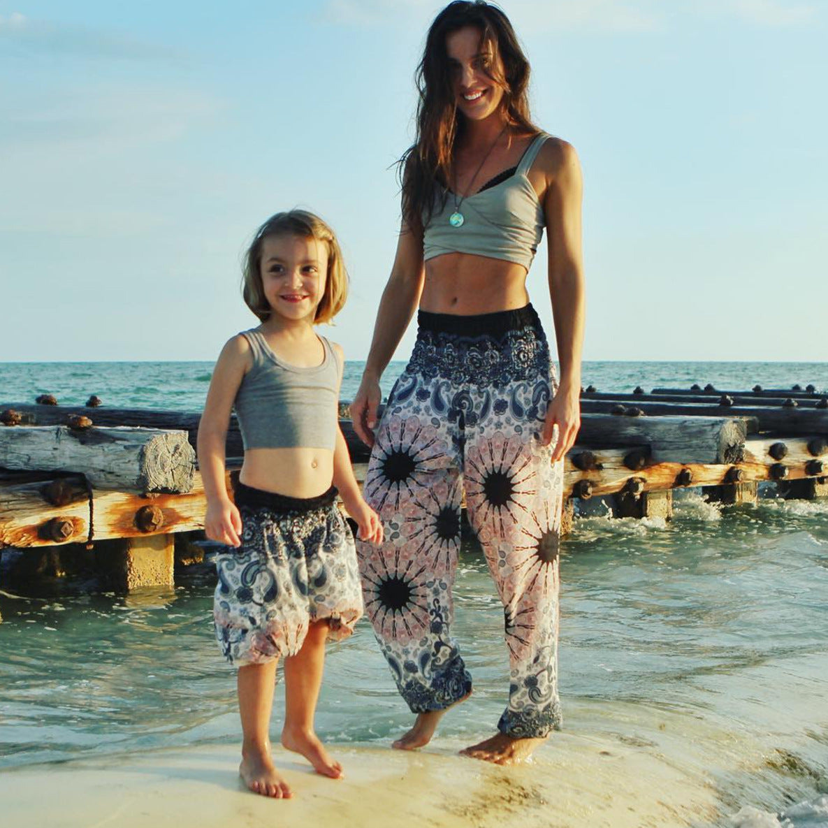 Family Matching Loose Hippy Yoga Trousers Harem Pants