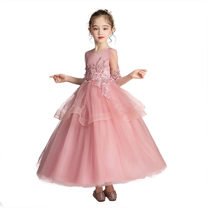 Kid Girls Wedding Evening Princess Dress