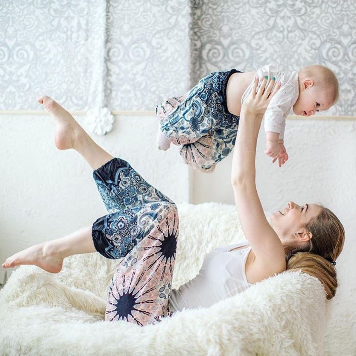 Family Matching Loose Hippy Yoga Trousers Harem Pants