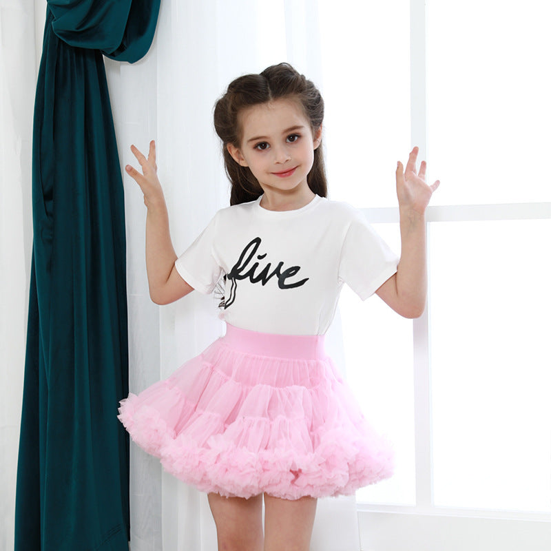 Kid Baby Girl Princess Convex Super Fluffy Mesh Skirts