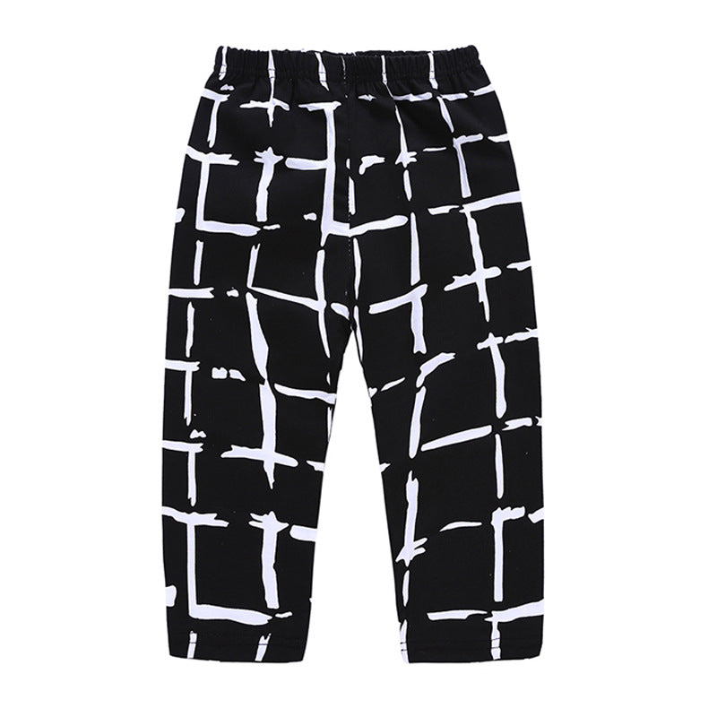 Boys Sets Outfit Love Heart Valentine Plaid 2 Pcs