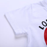 Boys Sets Outfit Love Heart Valentine Plaid 2 Pcs