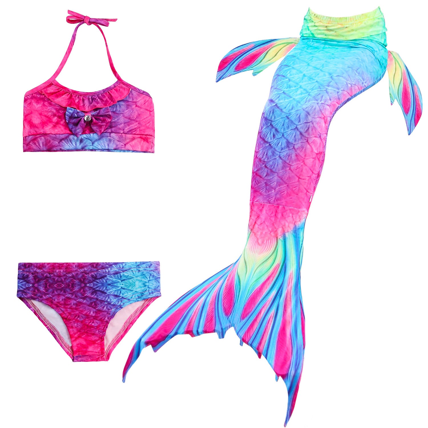 Kid Girl Mermaid Tail Costume Swimsuit