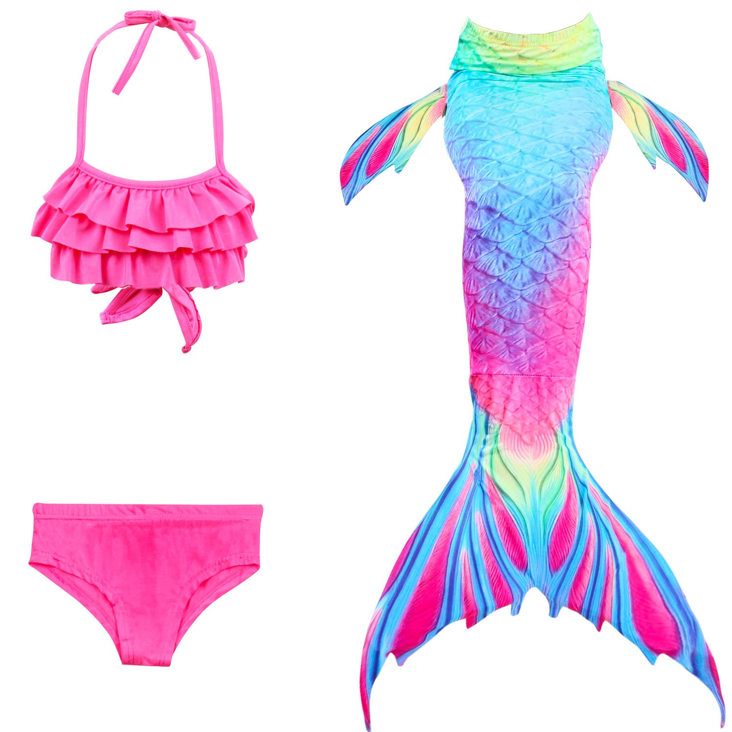 Kid Girl Mermaid Tail Costume Swimsuit
