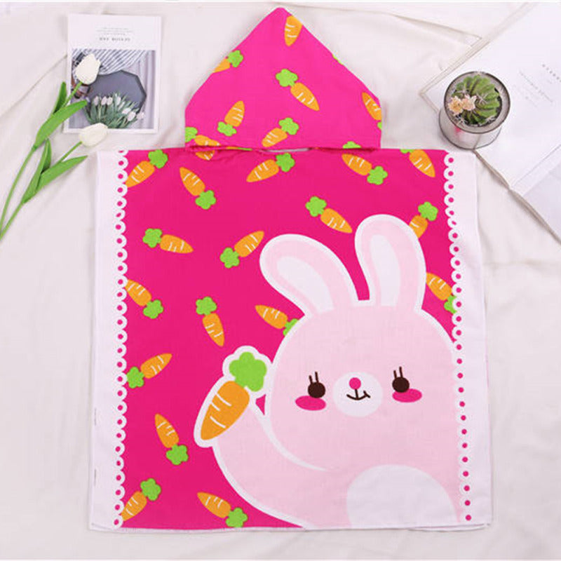 Kid Baby Cartoon Bath Towel Microfiber Hooded Beach Towel Pajamas
