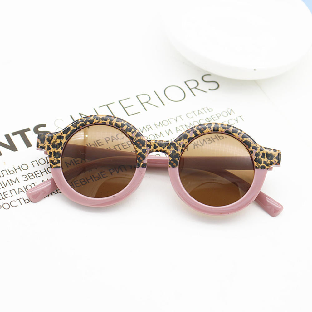 Boy Girl Cute Cartoon Bear Shape Fashion Round Sunglasses