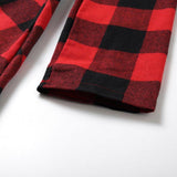 Family Matching Mommy And Me Outfits Long Sleeve Red Plaid Dress