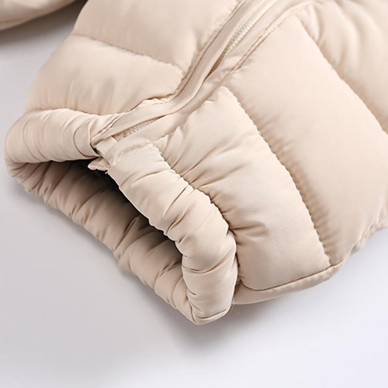 Baby Boy Girl Cartoon Bear Romper Double Zipper Snowsuit