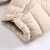 Baby Boy Girl Cartoon Bear Romper Double Zipper Snowsuit