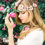 Kid Girl Headband Silk Flower Rose Wedding Photography Travel Headwear