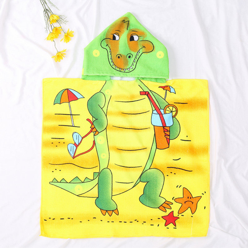 Kid Baby Cartoon Bath Towel Microfiber Hooded Beach Towel Pajamas