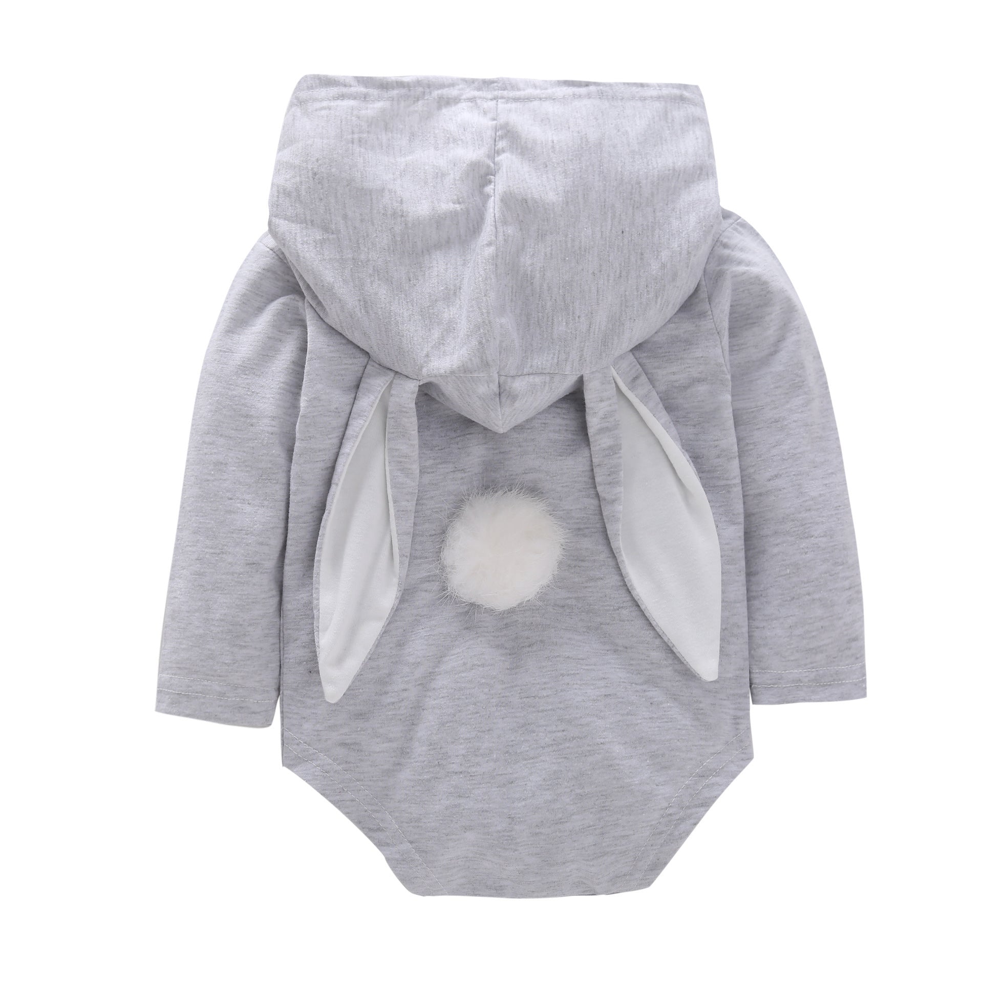 Baby Boys Girls Spring Easter Cartoon Bunny Ears Long Sleeves Crawl Romper