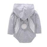 Baby Boys Girls Spring Easter Cartoon Bunny Ears Long Sleeves Crawl Romper
