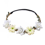 Kid Girl Headband Silk Flower Rose Wedding Photography Travel Headwear