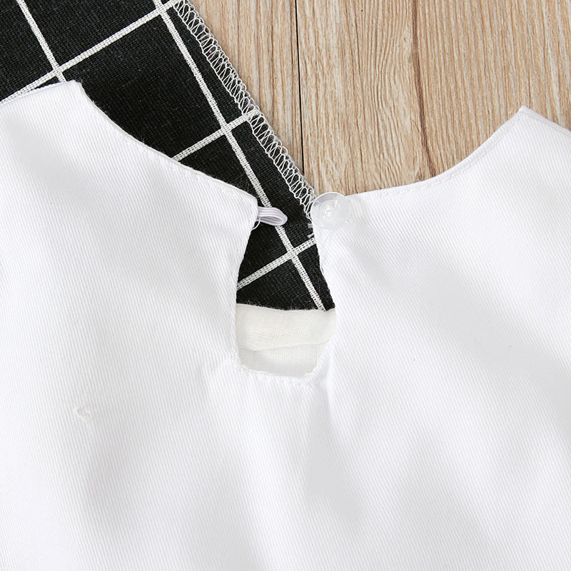 Baby Girls Dress Summer Fashion Sleeveless Bow Ins Dresses 2 Pcs