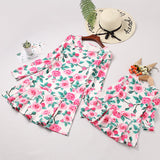 Family Matching Explosions Printed Mother-daughter Long-sleeved Dress