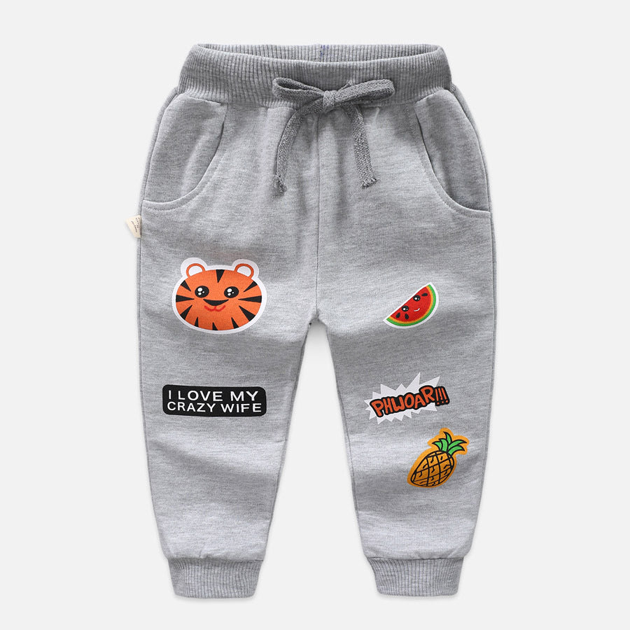 Kid Baby Boy Sports Spring Winter Loose Pants