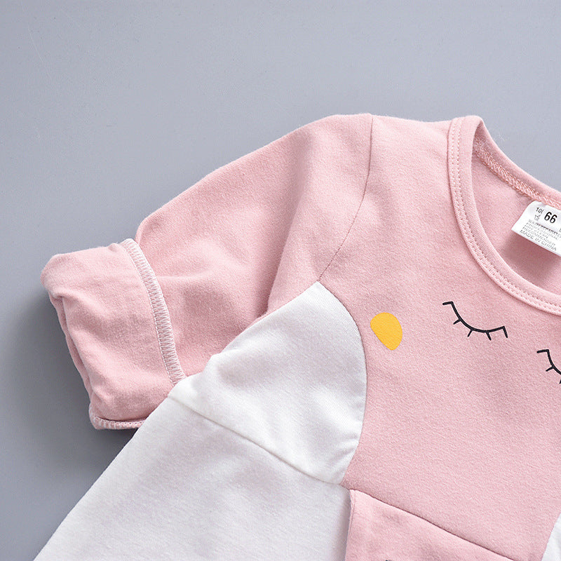 New Baby Cartoon Elephant Casual 3D Cotton Jumpsuit Romper High Quality