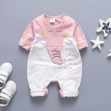 New Baby Cartoon Elephant Casual 3D Cotton Jumpsuit Romper High Quality
