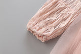 Kid Baby Girl Lace Fluffy Gauze Long Sleeve Flower Casual Dresses