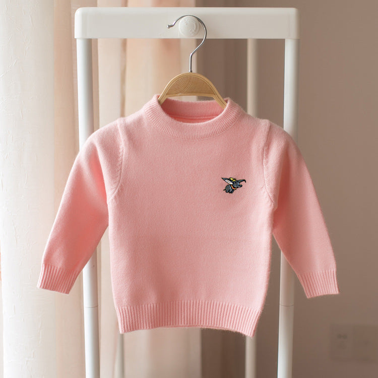 Kid Baby Boy Girl Autumn Winter Cartoon Knitted Solid Sweater