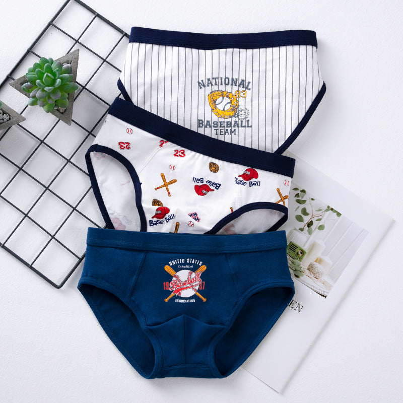 Kid Baby Boy Underwear Cotton Briefs Print 3 Packs