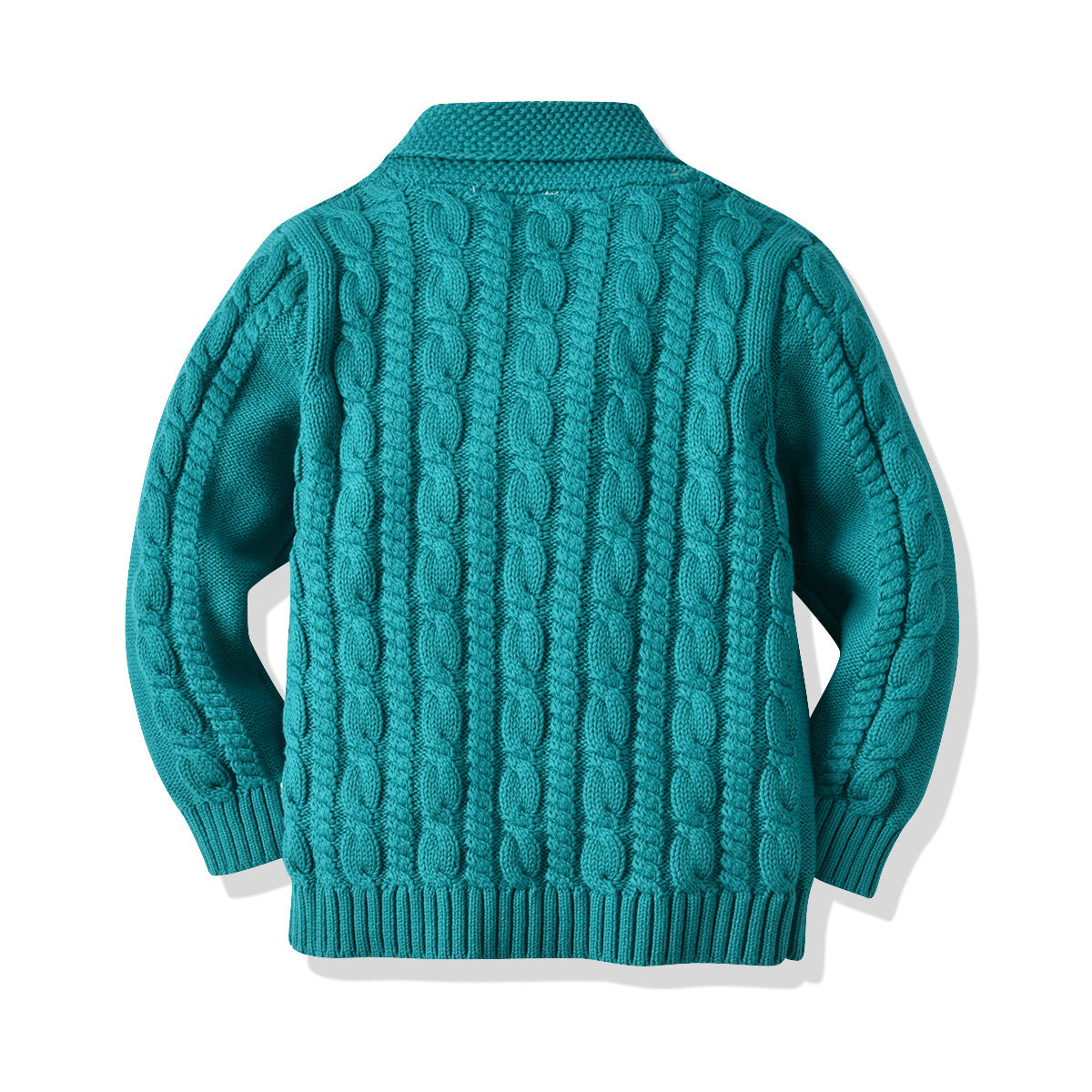 Kid Boy Open Door Wool Ins Wind Twist Cardigan Sweater