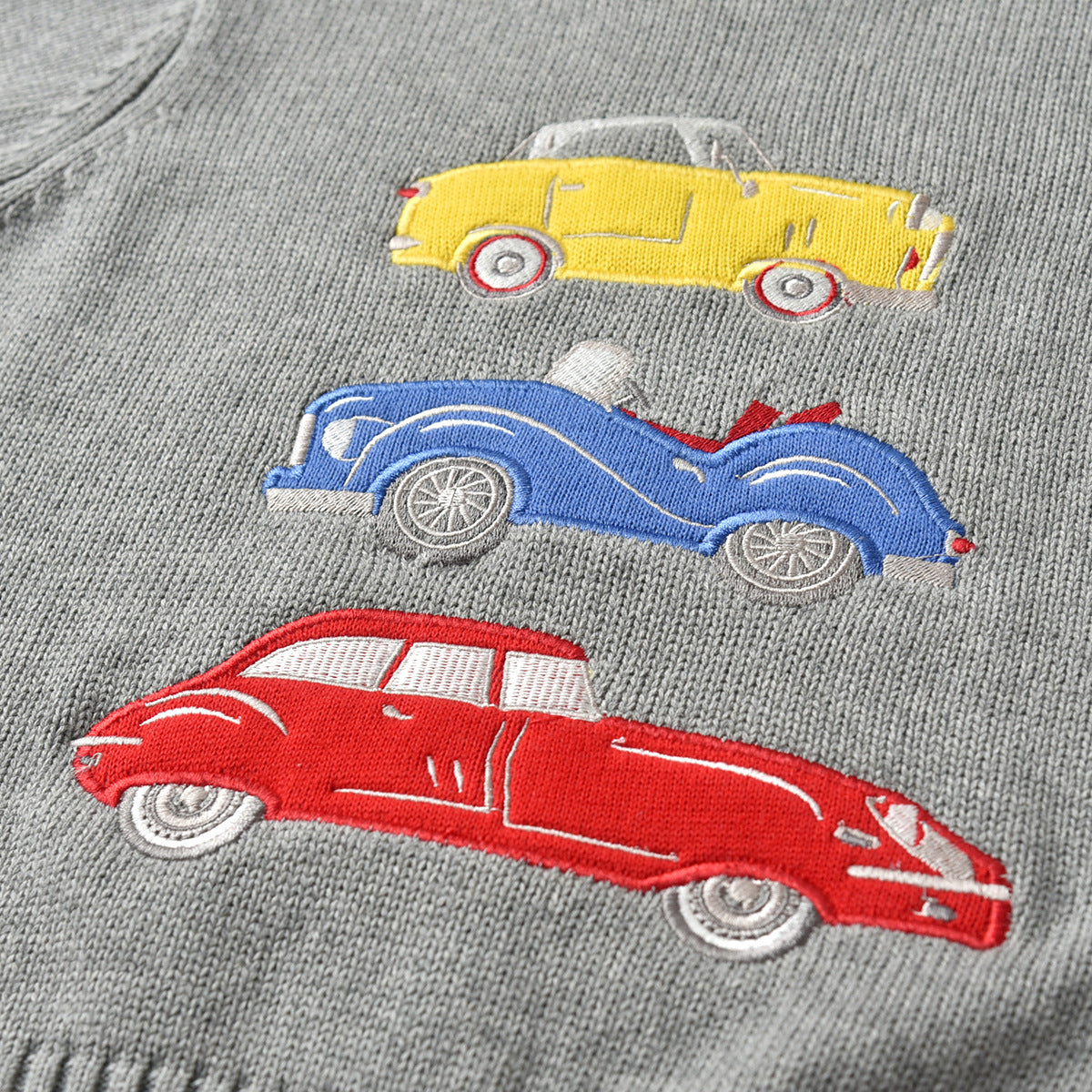 Kid Baby Boy Cartoon Shoulder Button Sweater