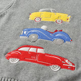 Kid Baby Boy Cartoon Shoulder Button Sweater