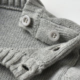Kid Baby Boy Cartoon Shoulder Button Sweater