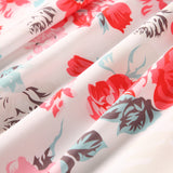 Family Matching Parent-child Mosaic Short Flower Dresses