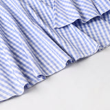 Family Matching Parent-child New Bowknot Plaid Dresses