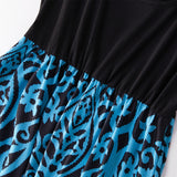 Family Matching Mother Daughter Printed Short Sleeve Dresses