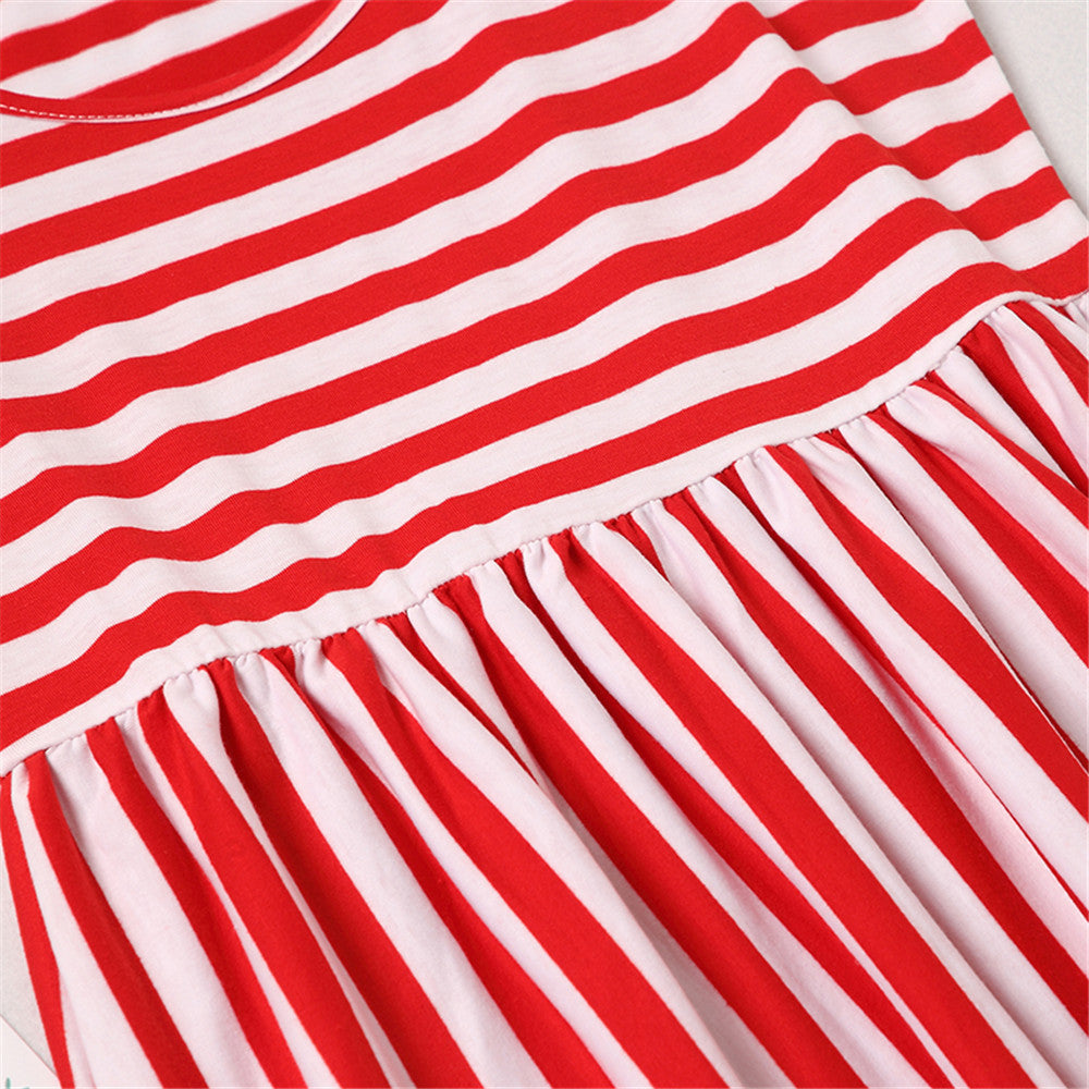 Family Matching Parent-child Mother-daughter Stripe Dresses