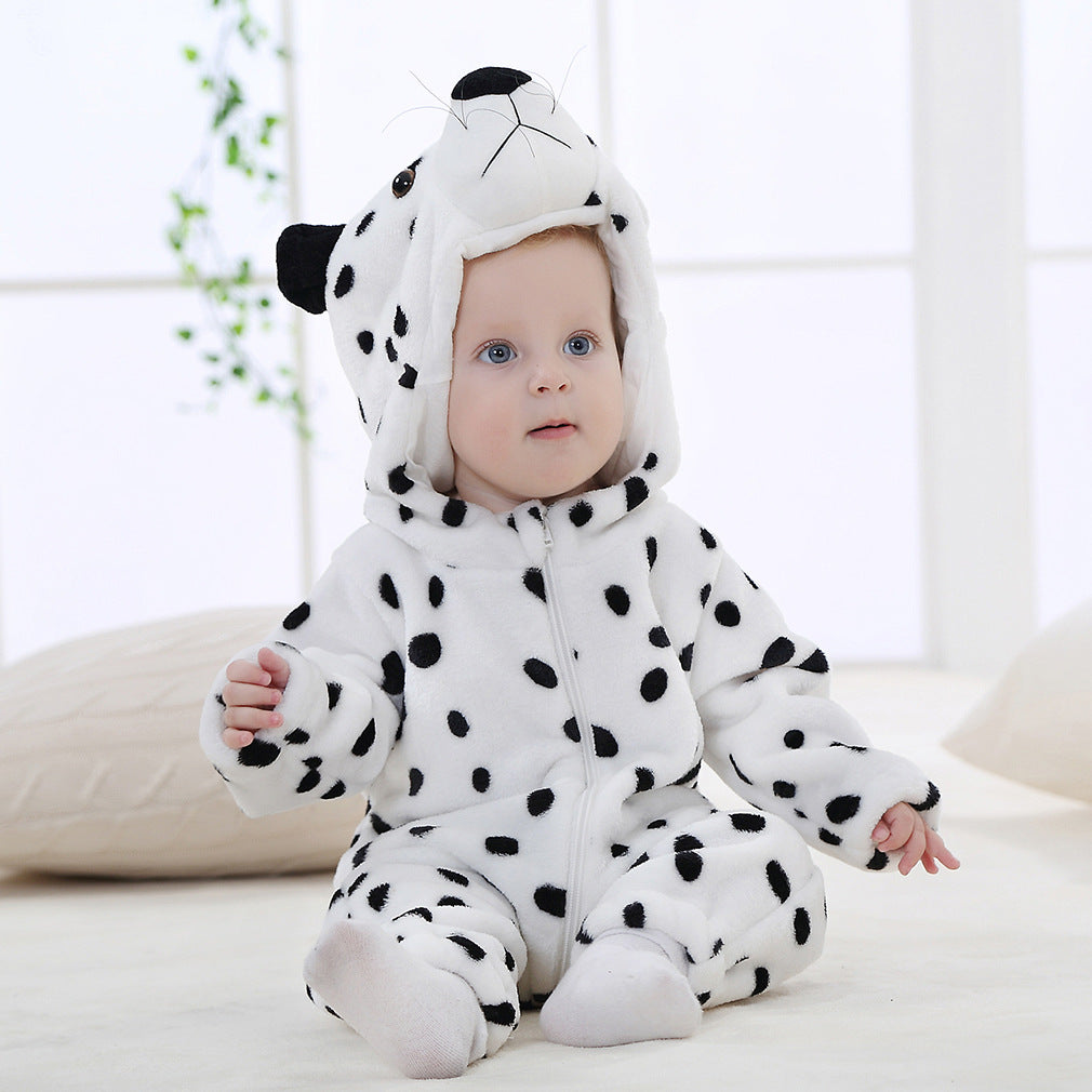 Baby Flannel Cute Animal Crawl Rompers Pajamas