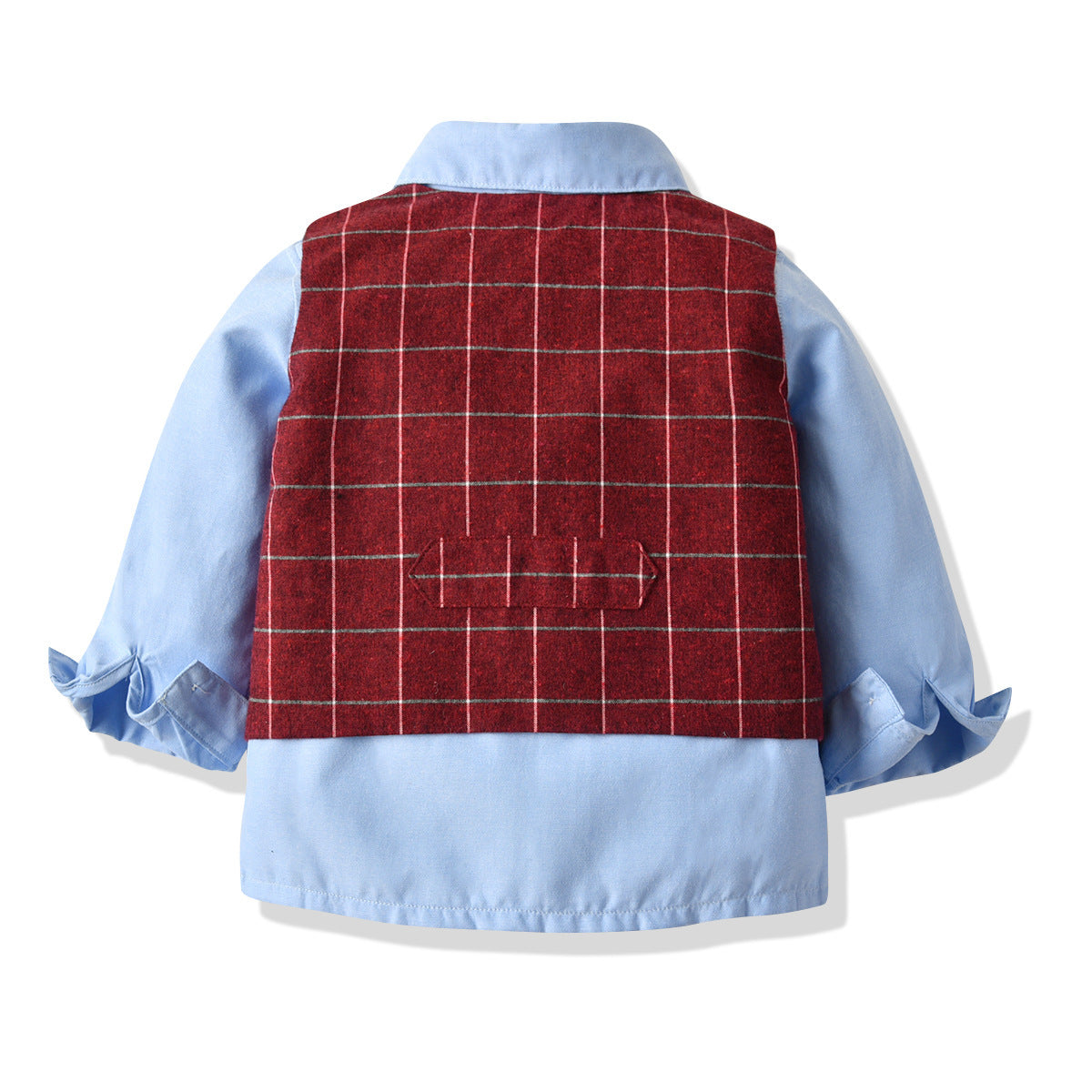 Bow Tie Striped Suit Baby Boy Set Christmas Plaid 2 Pcs