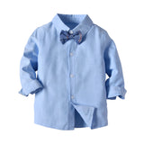 Bow Tie Striped Suit Baby Boy Set Christmas Plaid 2 Pcs