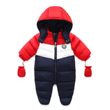 Baby Boy Winter Duck Down Snowsuit Newborn Thick Rompers