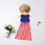 Family Matching Parent-child Spring Splicing Mother Daughter Dresses