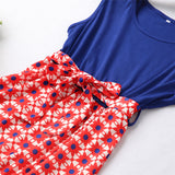 Family Matching Parent-child Spring Splicing Mother Daughter Dresses