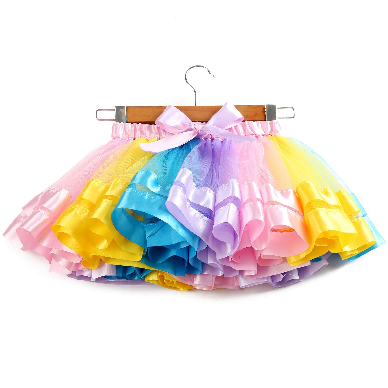 Kid Baby Girl Colorful Princess Lining Mesh Rainbow Skirts