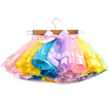 Kid Baby Girl Colorful Princess Lining Mesh Rainbow Skirts