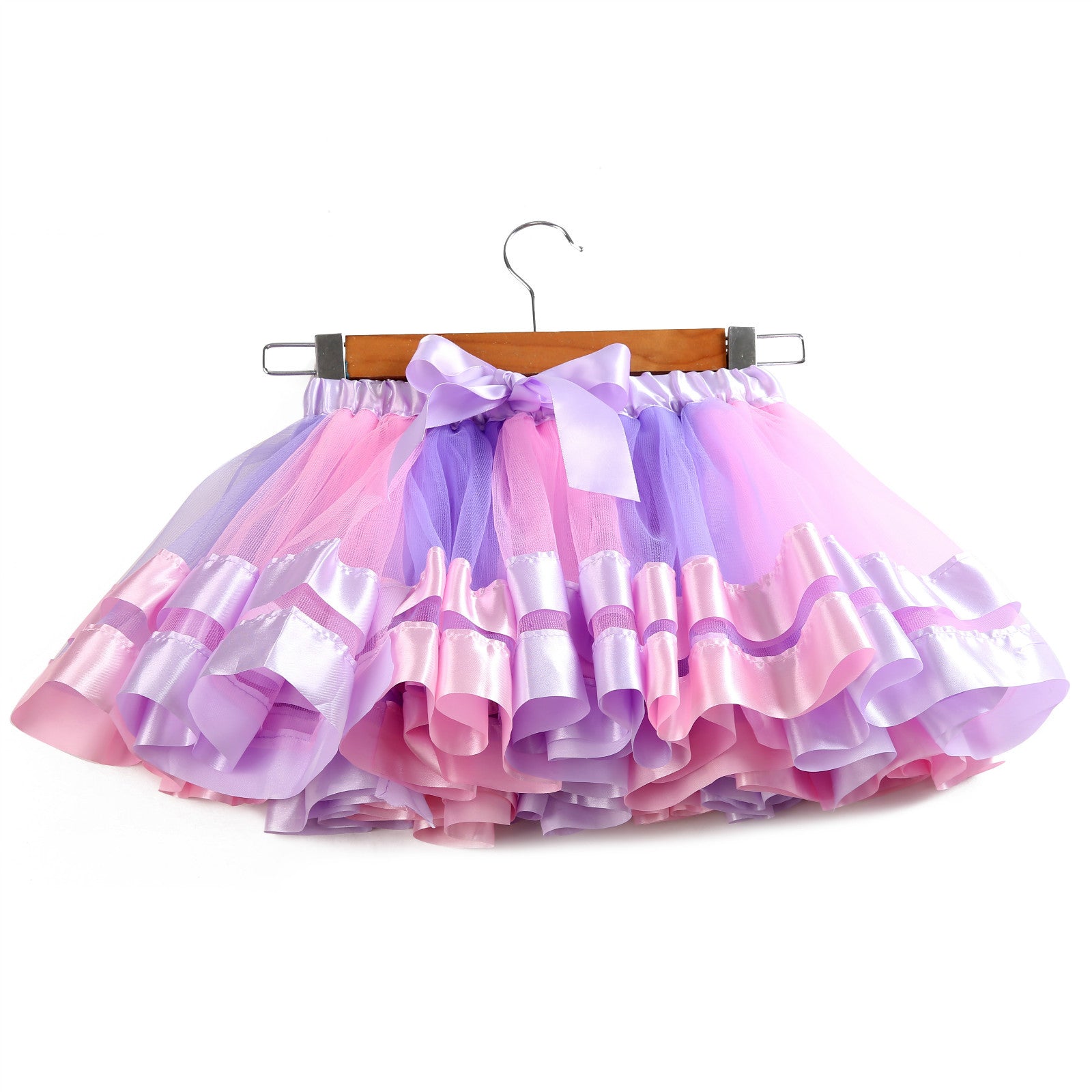 Kid Baby Girl Colorful Princess Lining Mesh Rainbow Skirts