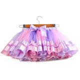 Kid Baby Girl Colorful Princess Lining Mesh Rainbow Skirts